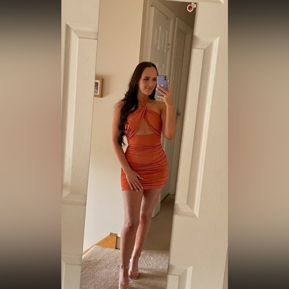 Oh Polly Vibrant Orange Mini Dress